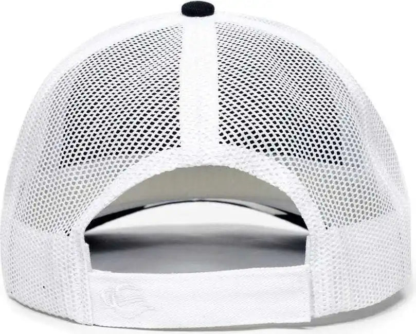 Oc Sports Oc771v Adjustable Mesh Back Cap - Black White - 6 7/8’’ - 7 1/2’’