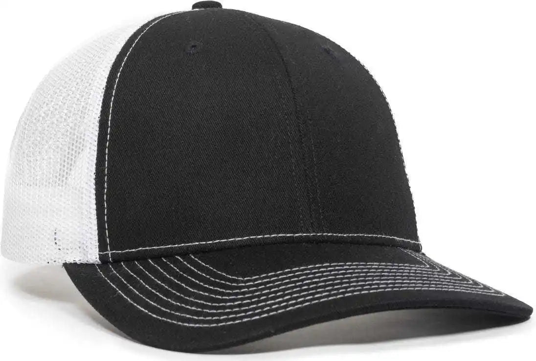 Oc Sports Oc771v Adjustable Mesh Back Cap - Black White - 6 7/8’’ - 7 1/2’’
