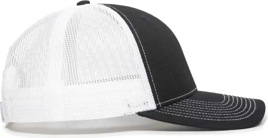 Oc Sports Oc771v Adjustable Mesh Back Cap - Black White - 6 7/8’’ - 7 1/2’’