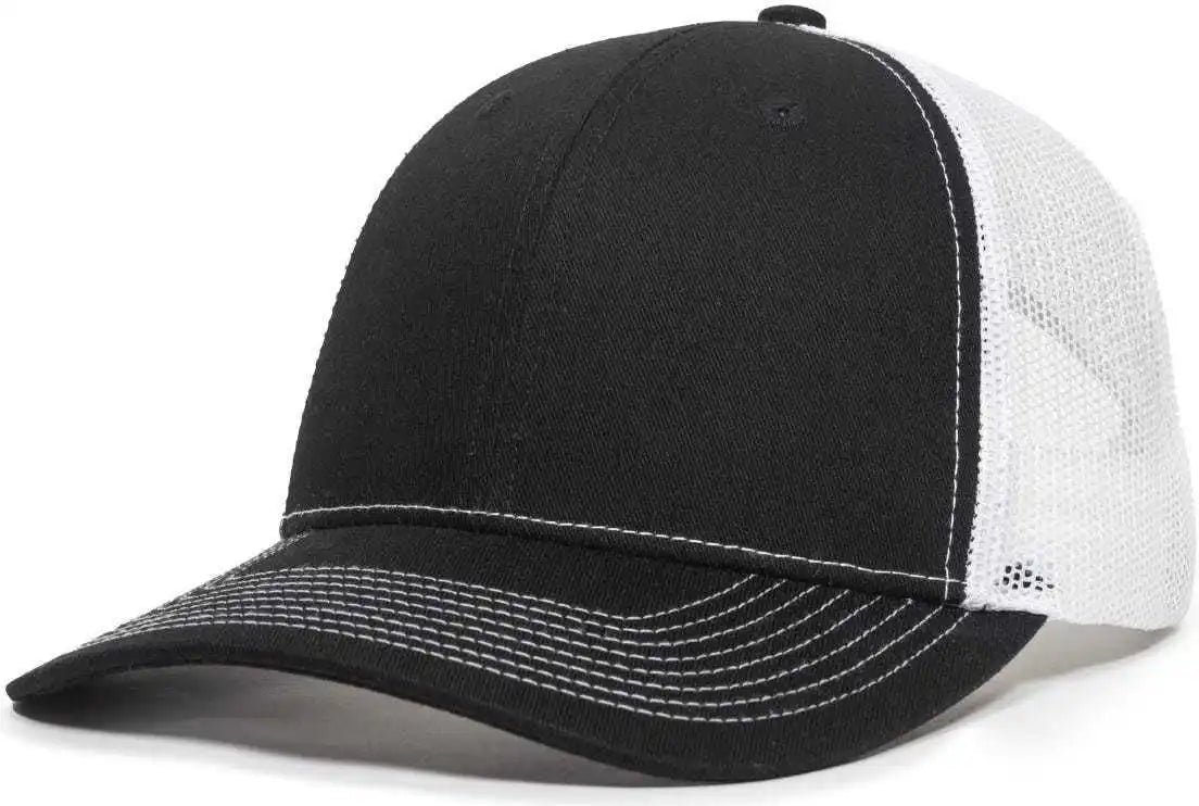Oc Sports Oc771v Adjustable Mesh Back Cap - Black White - 6 7/8’’ - 7 1/2’’