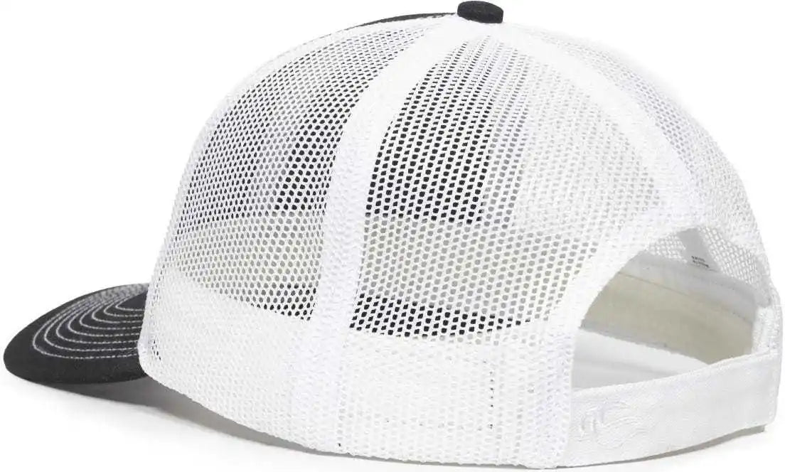 Oc Sports Oc771v Adjustable Mesh Back Cap - Black White - 6 7/8’’ - 7 1/2’’