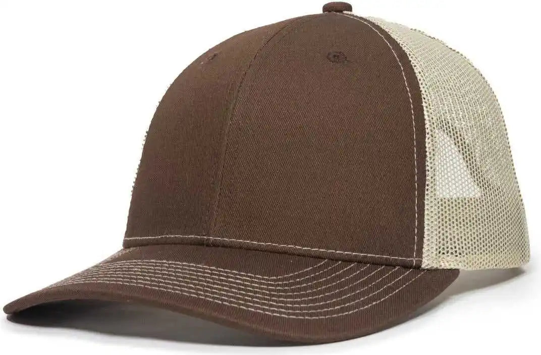 Oc Sports Oc771v Adjustable Mesh Back Cap - Brown Khaki - 6 7/8’’ - 7 1/2’’