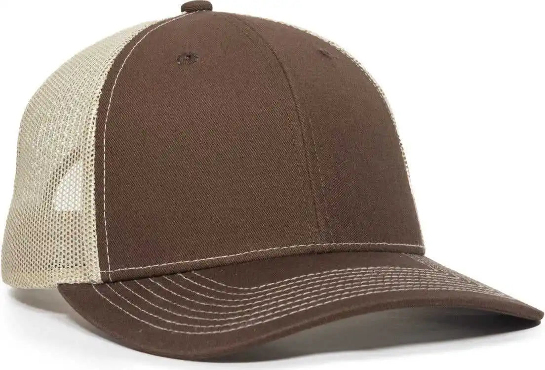 Oc Sports Oc771v Adjustable Mesh Back Cap - Brown Khaki - 6 7/8’’ - 7 1/2’’