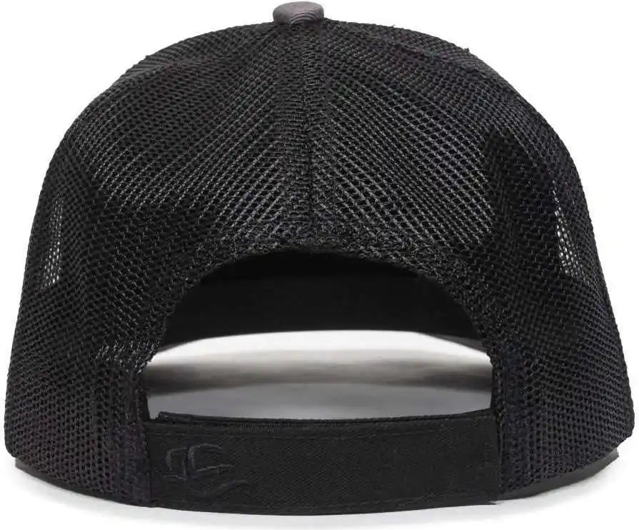 Oc Sports Oc771v Adjustable Mesh Back Cap - Charcoal Black - Dark Gray / 6 7/8’’ - 7 1/2’’