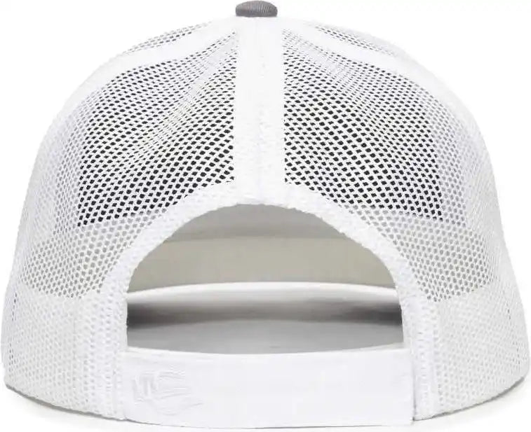 Oc Sports Oc771v Adjustable Mesh Back Cap - Charcoal White - Dark Gray / 6 7/8’’ - 7 1/2’’