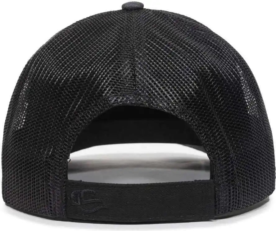 Oc Sports Oc771v Adjustable Mesh Back Cap - Heathered Charcoal Black - Dark Gray / 6 7/8’’ - 7 1/2’’