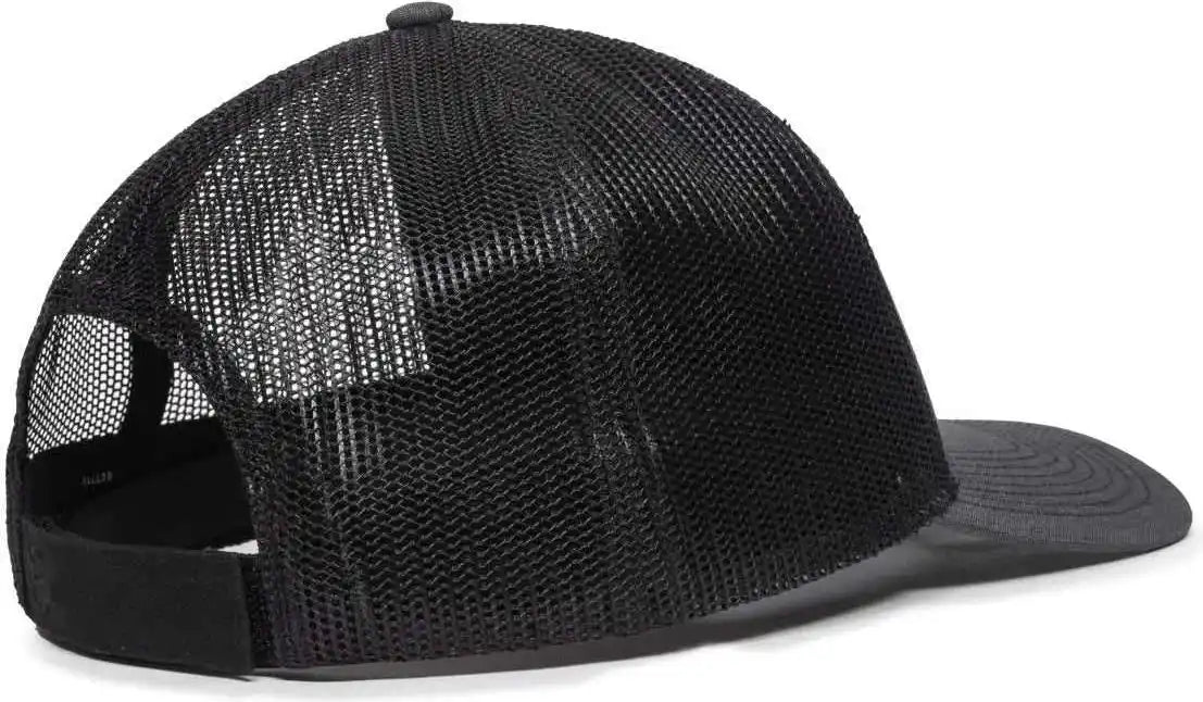 Oc Sports Oc771v Adjustable Mesh Back Cap - Heathered Charcoal Black - Dark Gray / 6 7/8’’ - 7 1/2’’