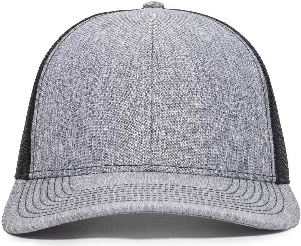Oc Sports Oc771v Adjustable Mesh Back Cap - Heathered Gray Black - 6 7/8’’ - 7 1/2’’