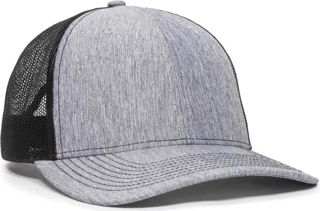 Oc Sports Oc771v Adjustable Mesh Back Cap - Heathered Gray Black - 6 7/8’’ - 7 1/2’’