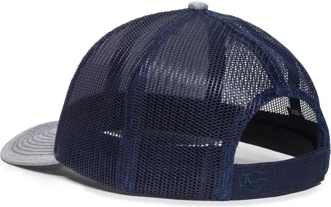 Oc Sports Oc771v Adjustable Mesh Back Cap - Heathered Gray Navy - 6 7/8’’ - 7 1/2’’