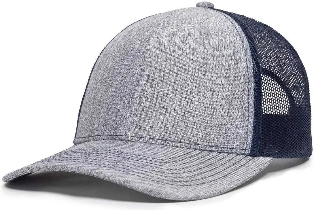 Oc Sports Oc771v Adjustable Mesh Back Cap - Heathered Gray Navy - 6 7/8’’ - 7 1/2’’