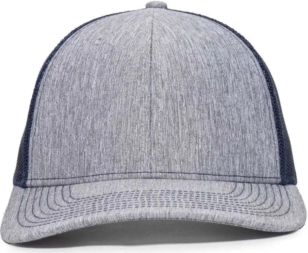 Oc Sports Oc771v Adjustable Mesh Back Cap - Heathered Gray Navy - 6 7/8’’ - 7 1/2’’