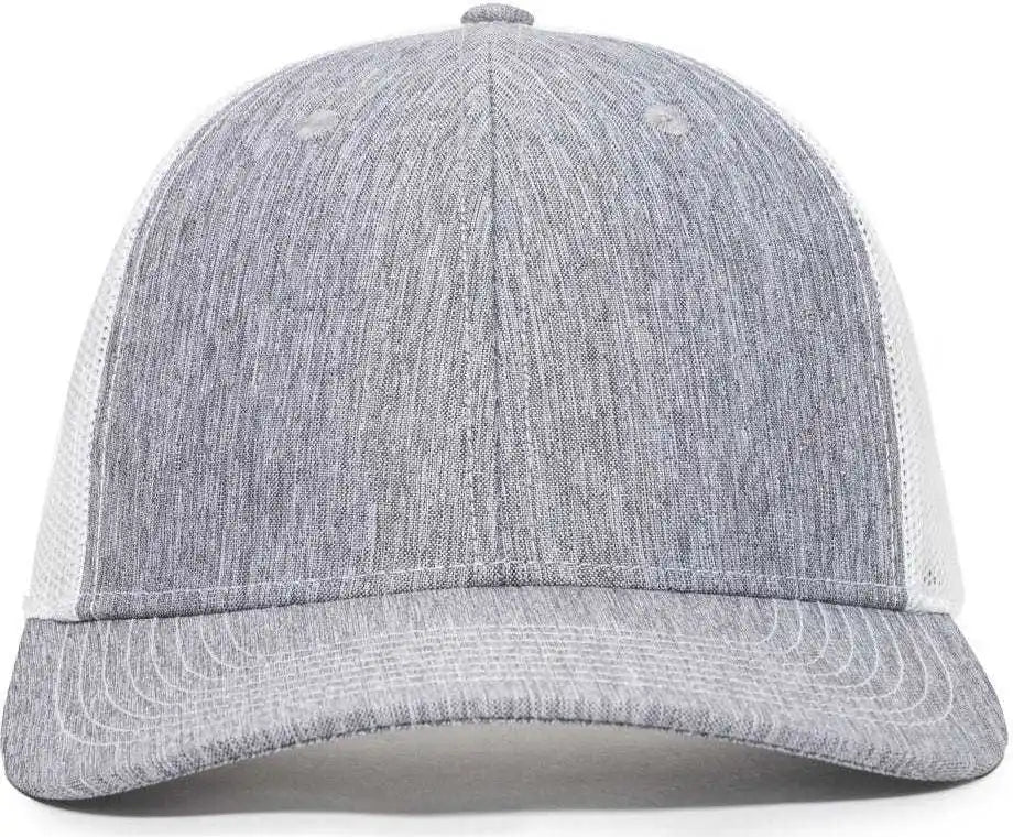Oc Sports Oc771v Adjustable Mesh Back Cap - Heathered Gray White - 6 7/8’’ - 7 1/2’’
