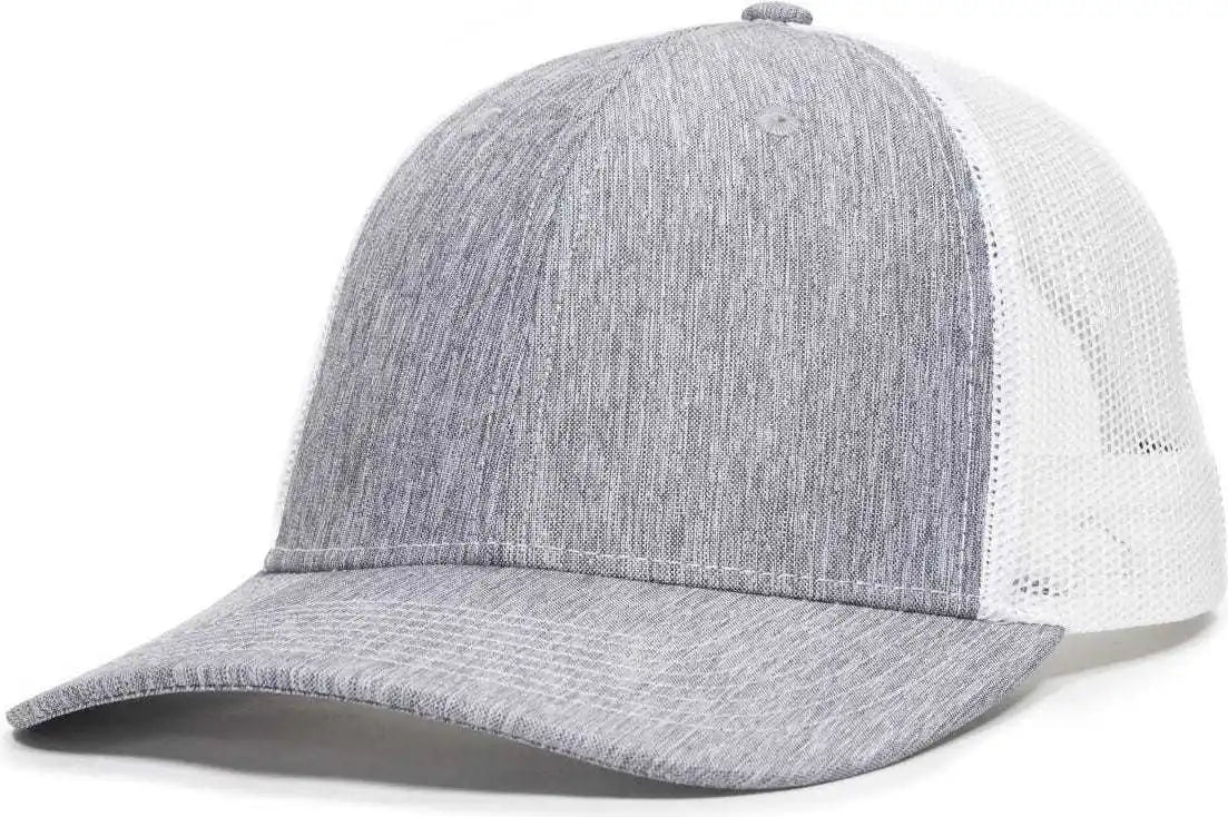 Oc Sports Oc771v Adjustable Mesh Back Cap - Heathered Gray White - 6 7/8’’ - 7 1/2’’