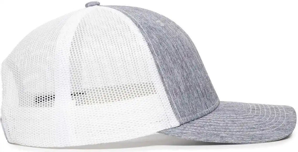 Oc Sports Oc771v Adjustable Mesh Back Cap - Heathered Gray White - 6 7/8’’ - 7 1/2’’