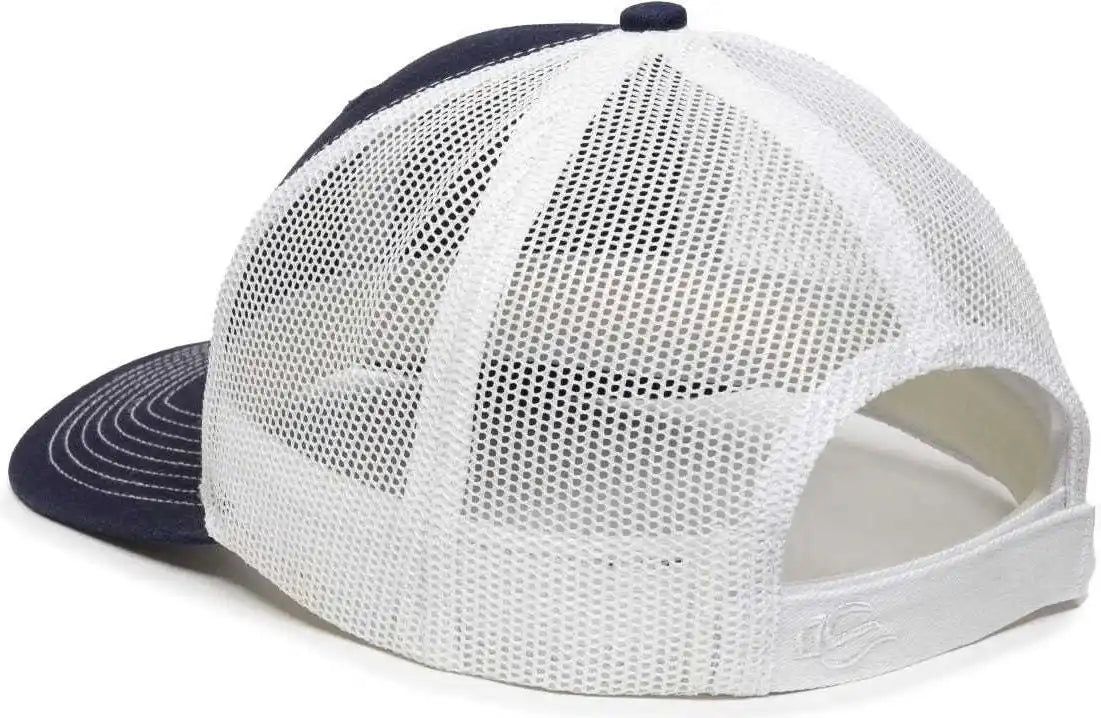 Oc Sports Oc771v Adjustable Mesh Back Cap - Navy White - 6 7/8’’ - 7 1/2’’