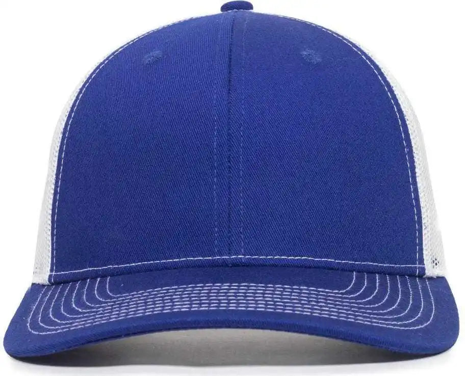 Oc Sports Oc771v Adjustable Mesh Back Cap - Royal White - 6 7/8’’ - 7 1/2’’