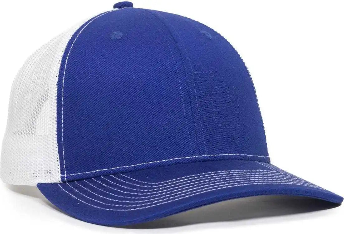 Oc Sports Oc771v Adjustable Mesh Back Cap - Royal White - 6 7/8’’ - 7 1/2’’