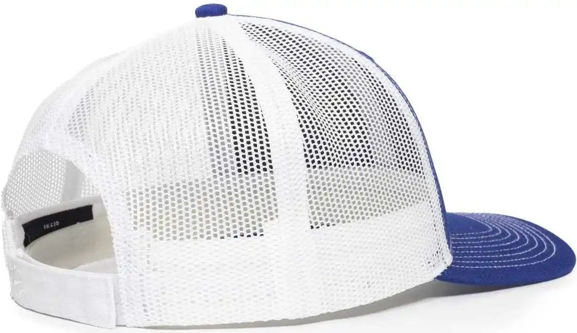 Oc Sports Oc771v Adjustable Mesh Back Cap - Royal White - 6 7/8’’ - 7 1/2’’