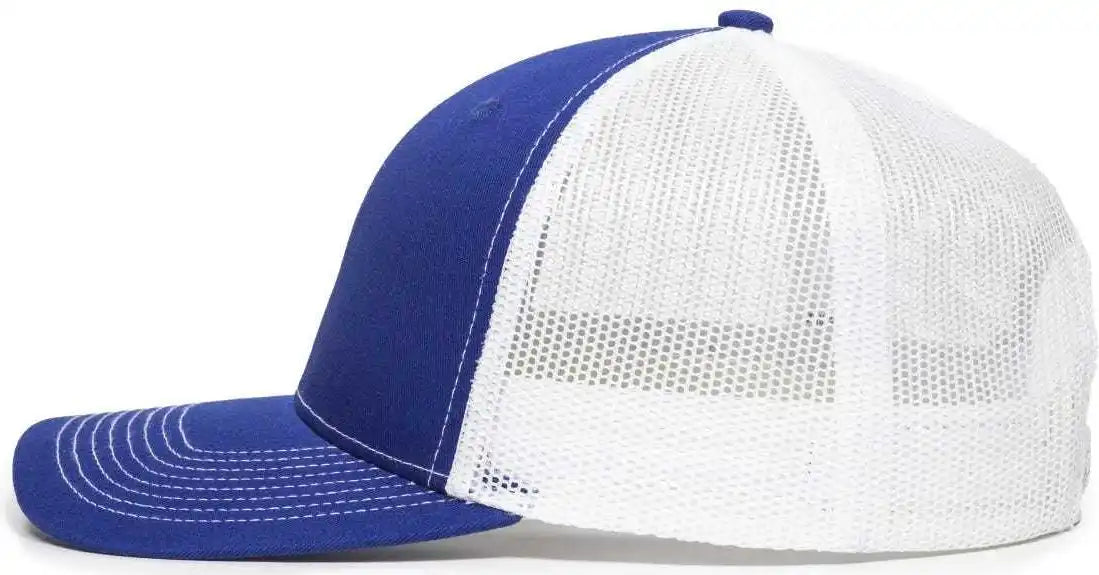 Oc Sports Oc771v Adjustable Mesh Back Cap - Royal White - 6 7/8’’ - 7 1/2’’