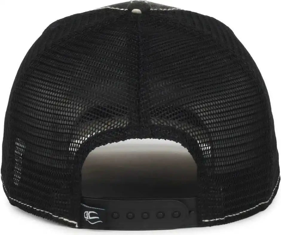 Oc Sports Oc801p Pattern on Front Panels and Visor Cap - Holstein Black - Osfm