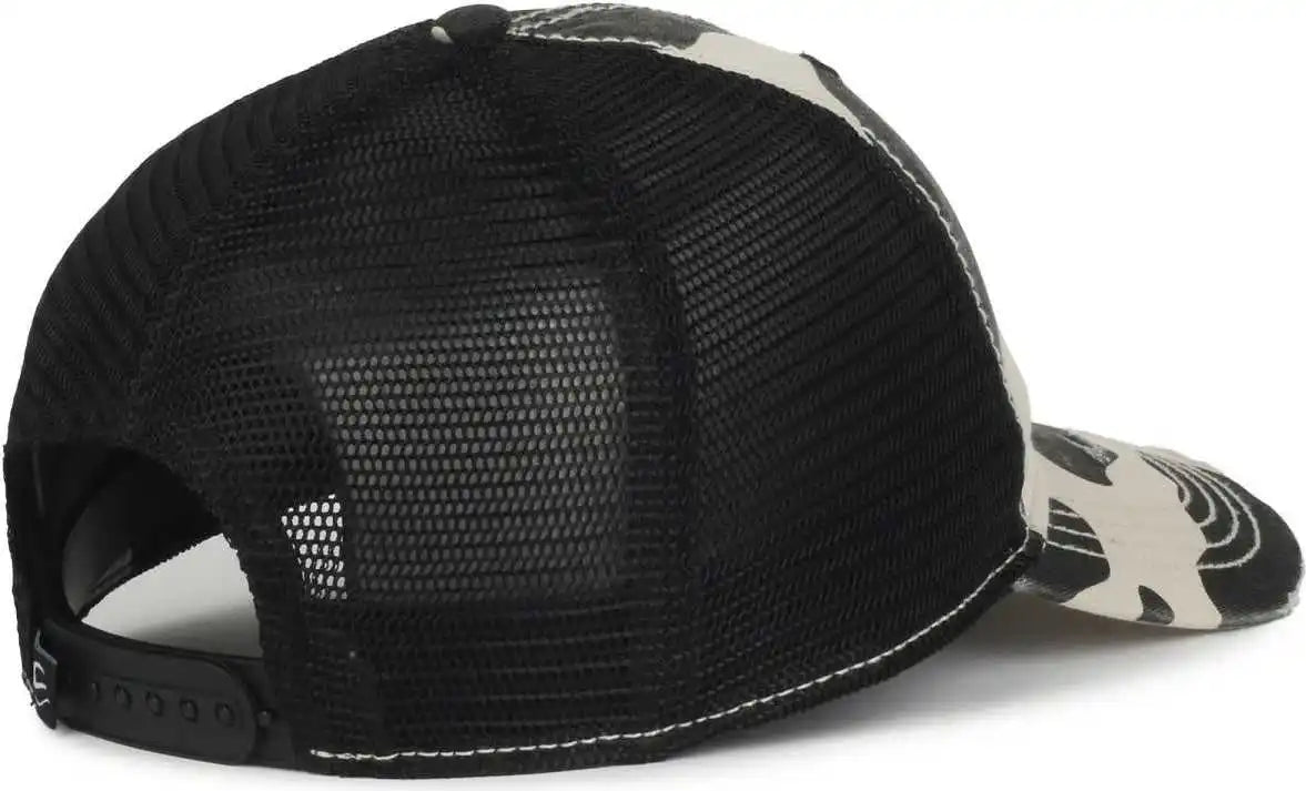 Oc Sports Oc801p Pattern on Front Panels and Visor Cap - Holstein Black - Osfm