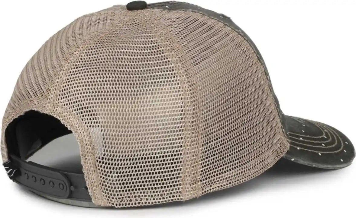 Oc Sports Oc801p Pattern on Front Panels and Visor Cap - Polka Dot Tea Stain - Osfm