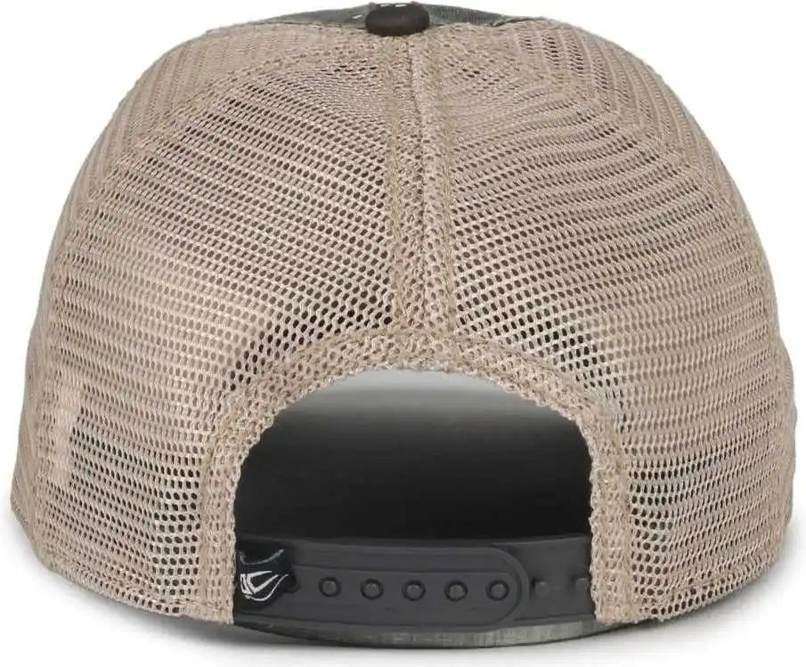 Oc Sports Oc801p Pattern on Front Panels and Visor Cap - Polka Dot Tea Stain - Osfm