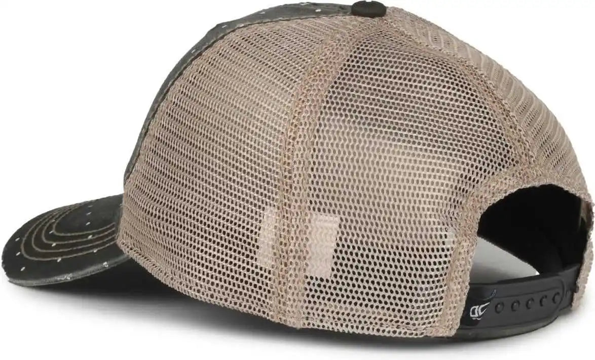 Oc Sports Oc801p Pattern on Front Panels and Visor Cap - Polka Dot Tea Stain - Osfm