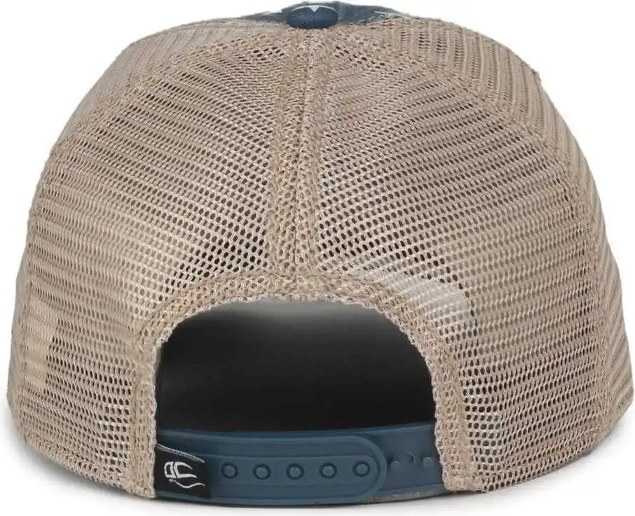 Oc Sports Oc801p Pattern on Front Panels and Visor Cap - Stars Tea Stain - Osfm