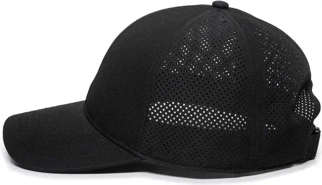 Oc Sports Oc803 Adjustable Mesh Back Solid Color Cap - Black - 6 7/8’’ - 7 1/2’’