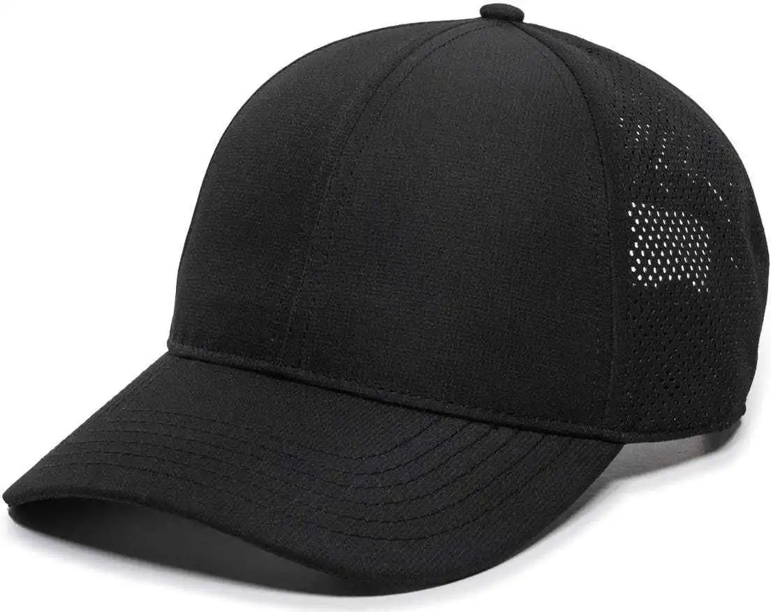 Oc Sports Oc803 Adjustable Mesh Back Solid Color Cap - Black - 6 7/8’’ - 7 1/2’’
