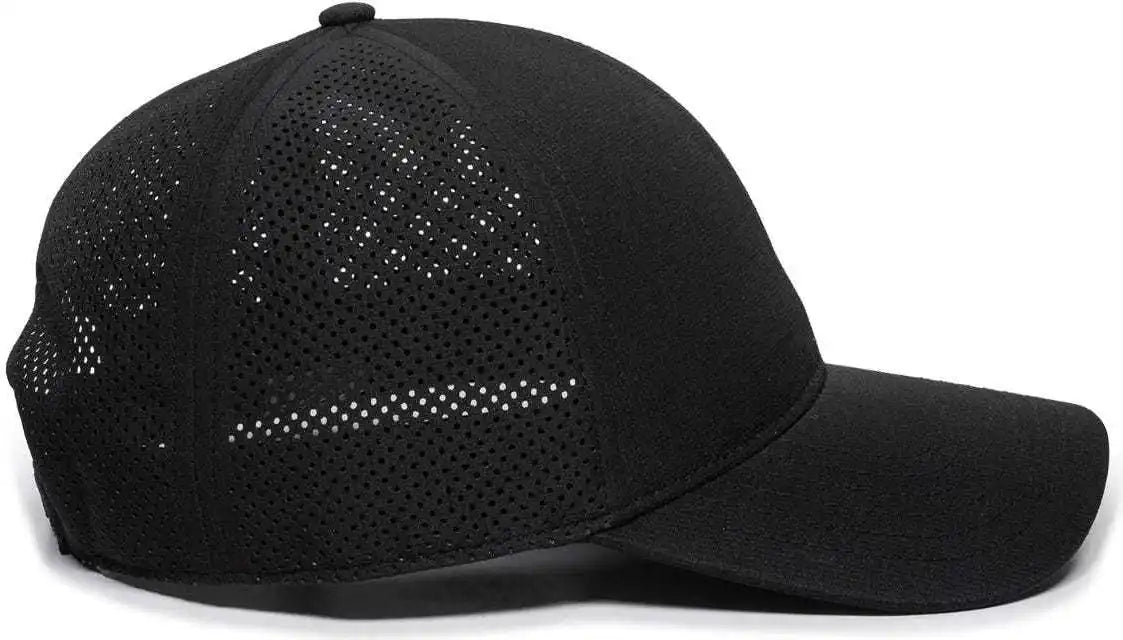 Oc Sports Oc803 Adjustable Mesh Back Solid Color Cap - Black - 6 7/8’’ - 7 1/2’’