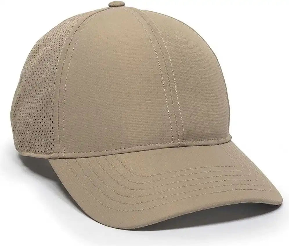 Oc Sports Oc803 Adjustable Mesh Back Solid Color Cap - Khaki - 6 7/8’’ - 7 1/2’’