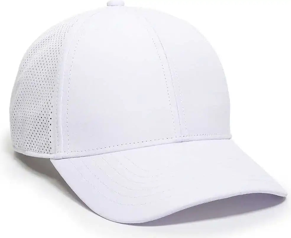Oc Sports Oc803 Adjustable Mesh Back Solid Color Cap - White - 6 7/8’’ - 7 1/2’’