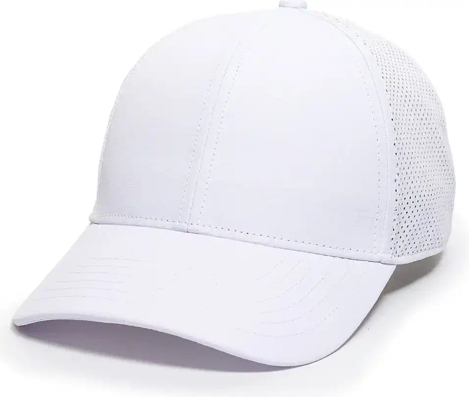 Oc Sports Oc803 Adjustable Mesh Back Solid Color Cap - White - 6 7/8’’ - 7 1/2’’