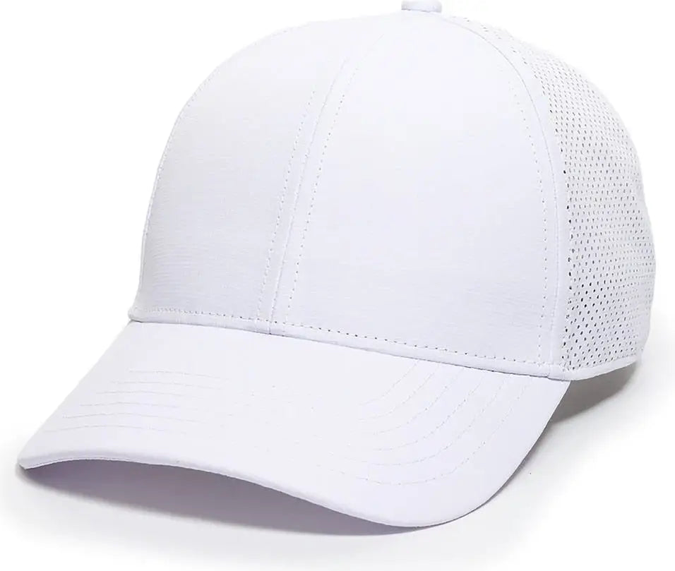 Oc Sports Oc803 Adjustable Mesh Back Solid Color Cap - White - 6 7/8’’ - 7 1/2’’