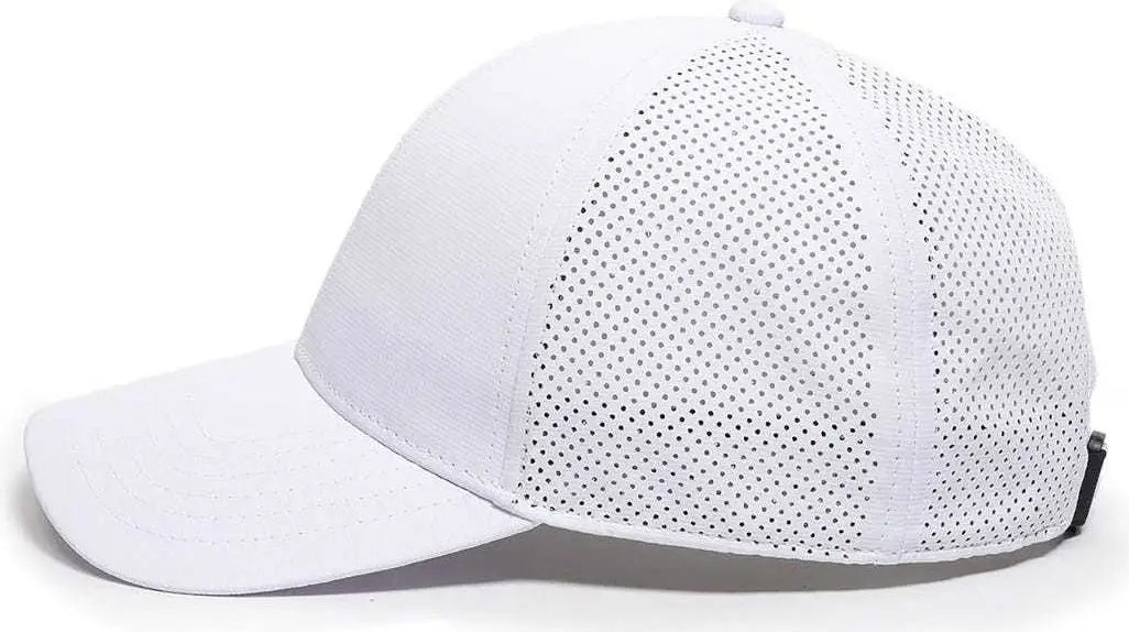 Oc Sports Oc803 Adjustable Mesh Back Solid Color Cap - White - 6 7/8’’ - 7 1/2’’