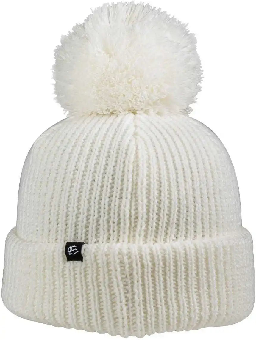 Oc Sports Oc806 Acrylic Knit 3’’ Cuff Beanie - Ivory - one Size Fits Most