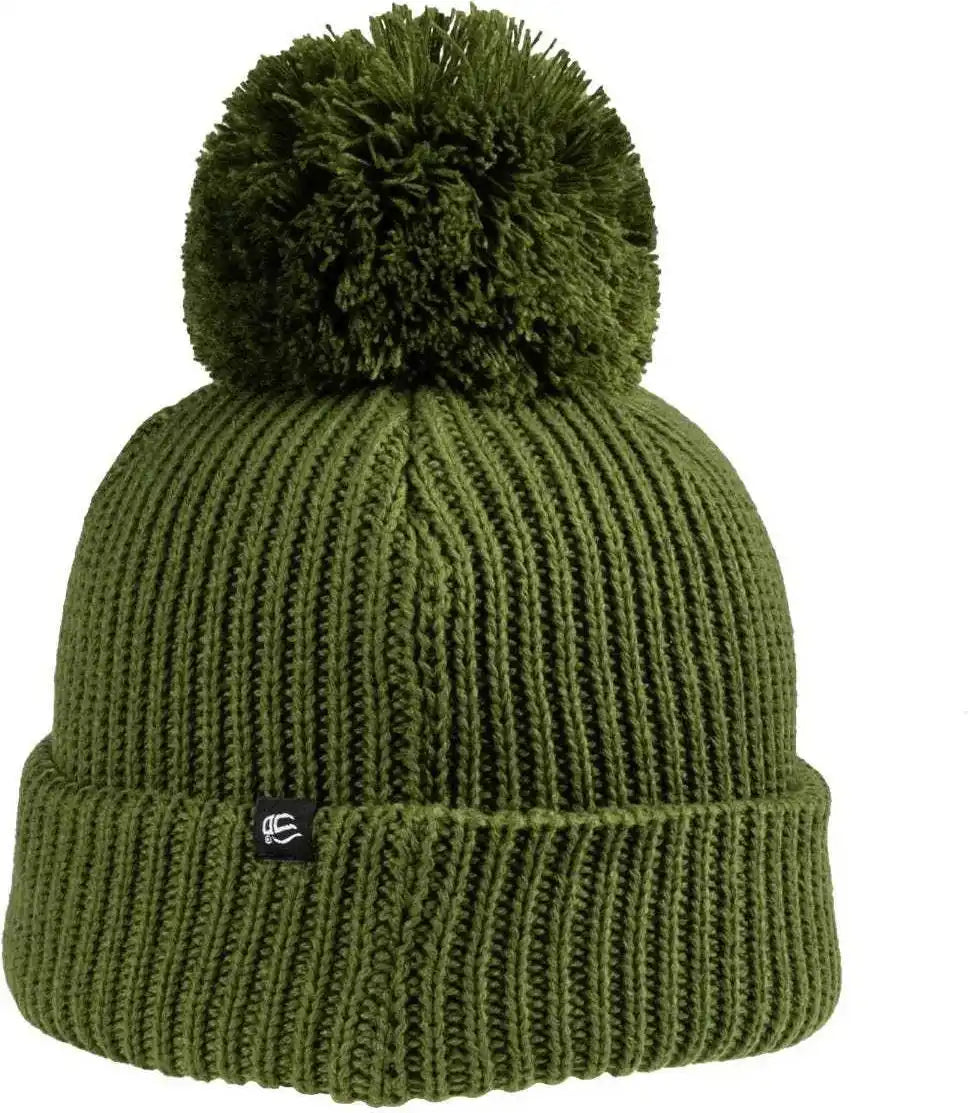 Oc Sports Oc806 Acrylic Knit 3’’ Cuff Beanie - Olive - one Size Fits Most