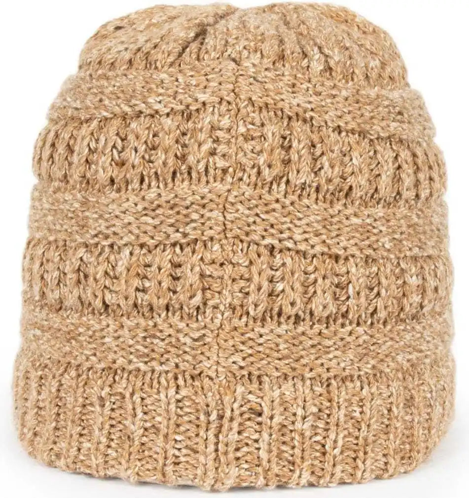 Oc Sports Oc807 Acrylic Knit Beanie - Heathered Brown - one Size Fits Most