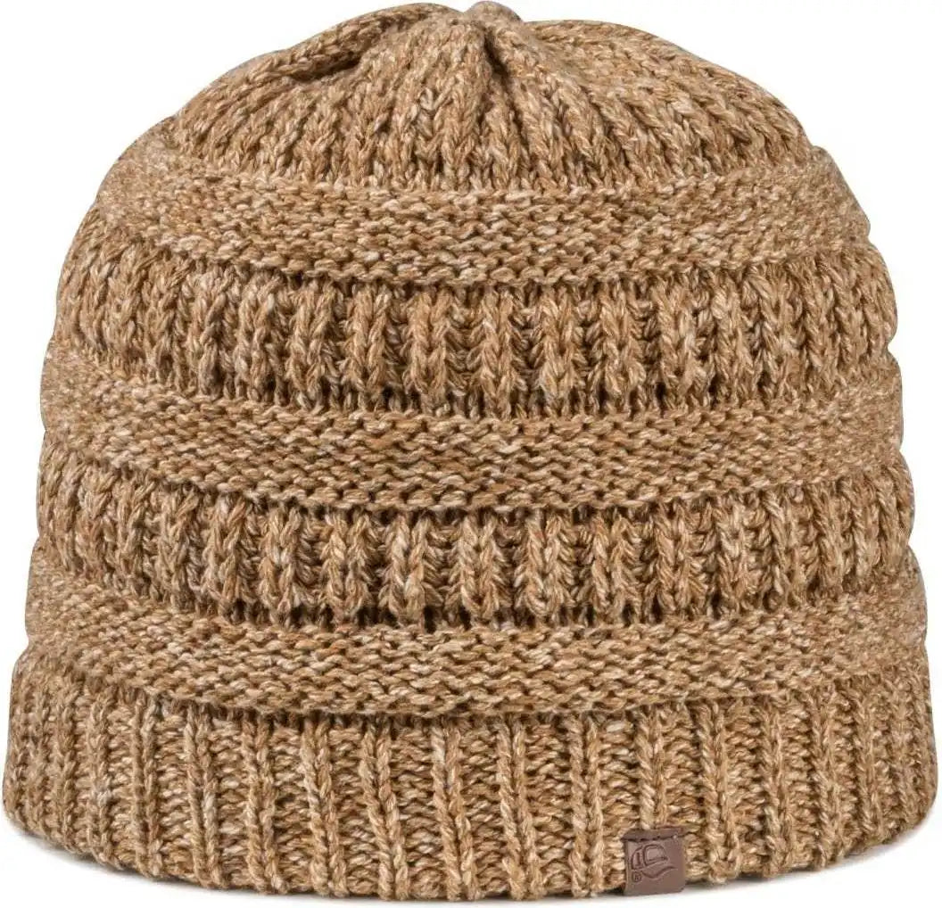 Oc Sports Oc807 Acrylic Knit Beanie - Heathered Brown - one Size Fits Most