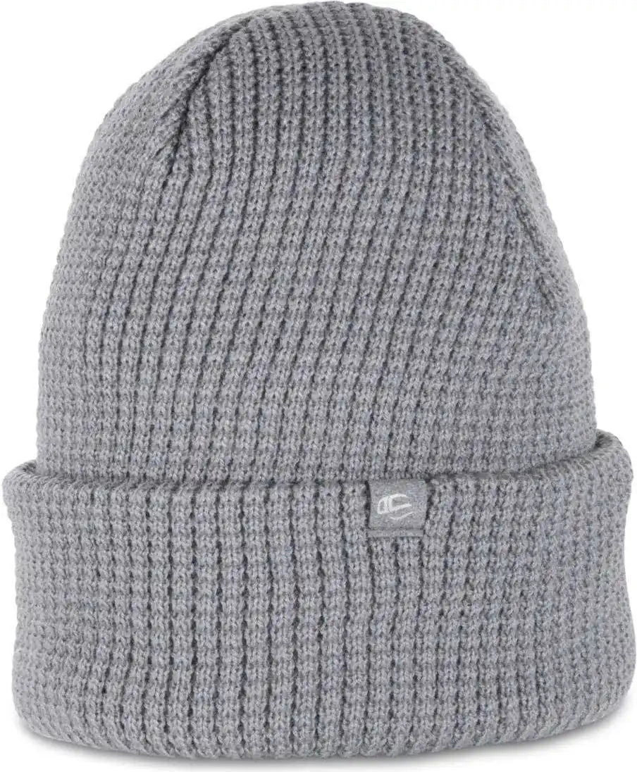 Oc Sports Oc808 Acrylic Waffle Knit Cuff Beanie - Charcoal - Dark Gray / one Size Fits Most