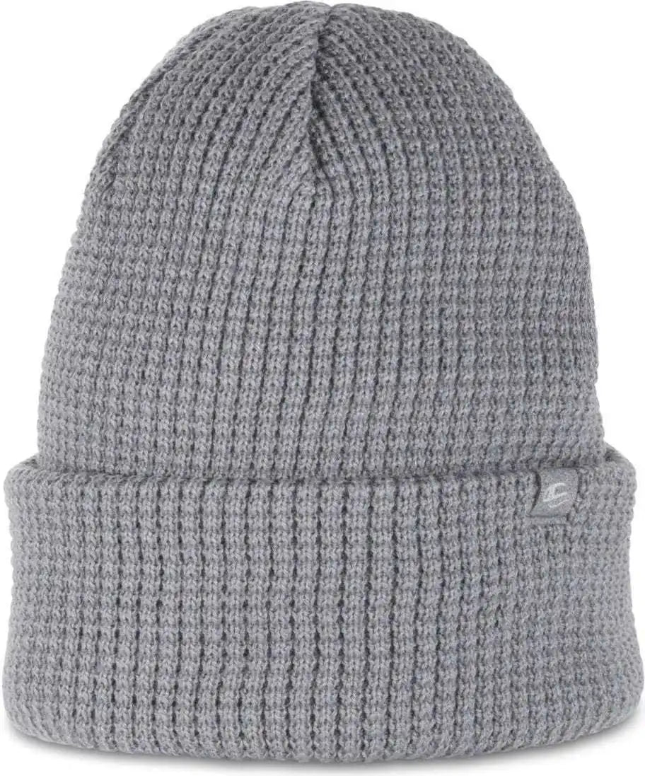 Oc Sports Oc808 Acrylic Waffle Knit Cuff Beanie - Charcoal - Dark Gray / one Size Fits Most