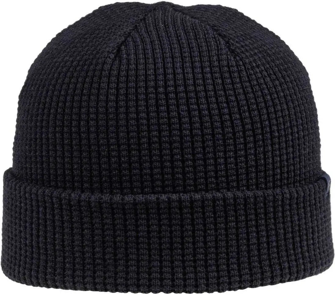 Oc Sports Oc808 Acrylic Waffle Knit Cuff Beanie - Navy