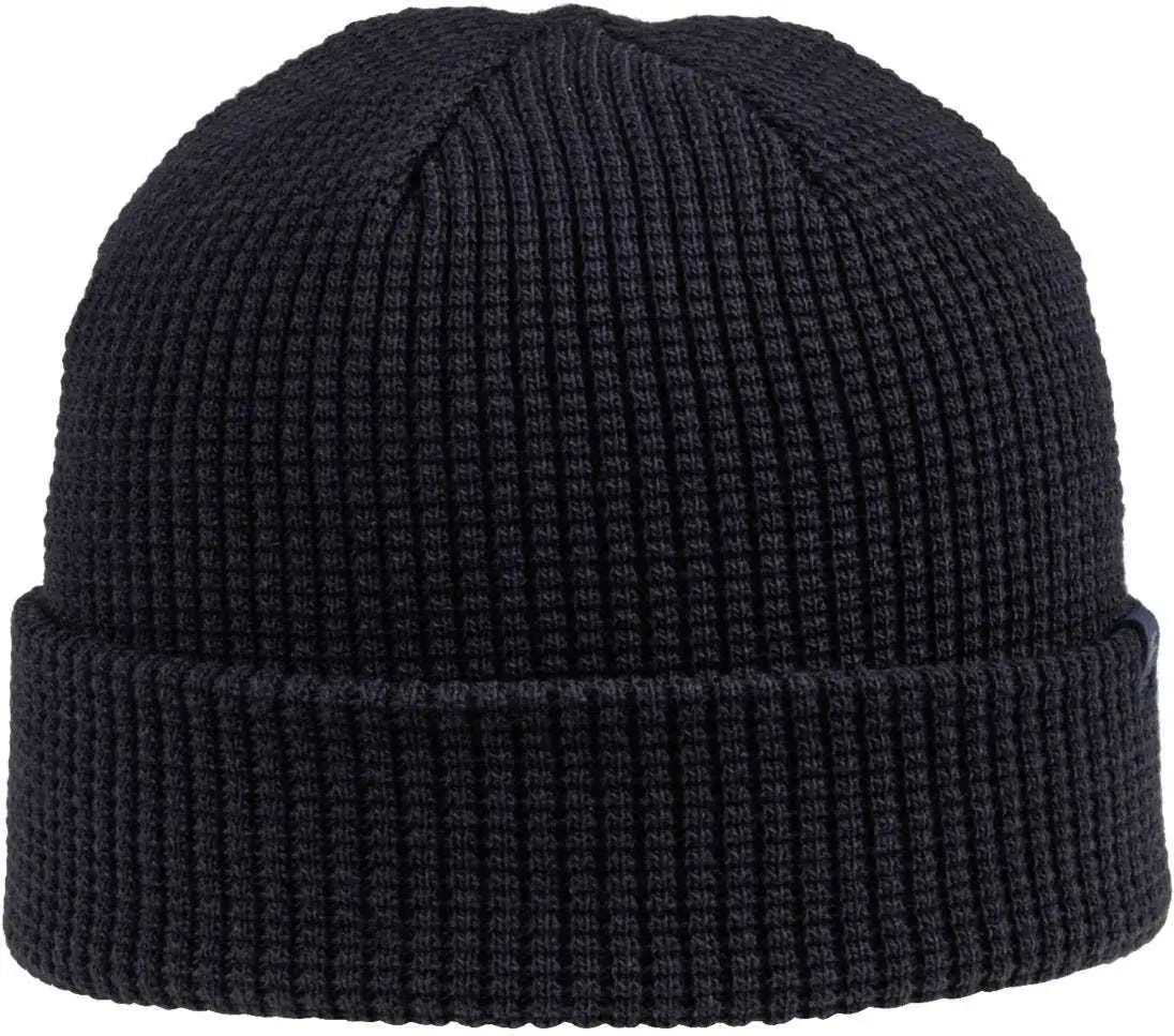 Oc Sports Oc808 Acrylic Waffle Knit Cuff Beanie - Navy