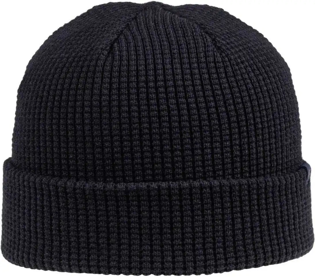 Oc Sports Oc808 Acrylic Waffle Knit Cuff Beanie - Navy - one Size Fits Most