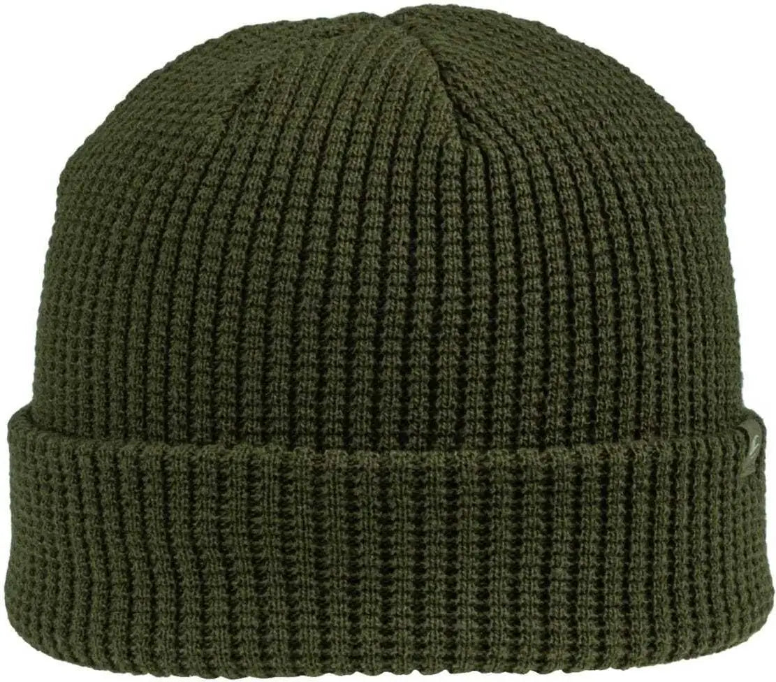 Oc Sports Oc808 Acrylic Waffle Knit Cuff Beanie - Olive