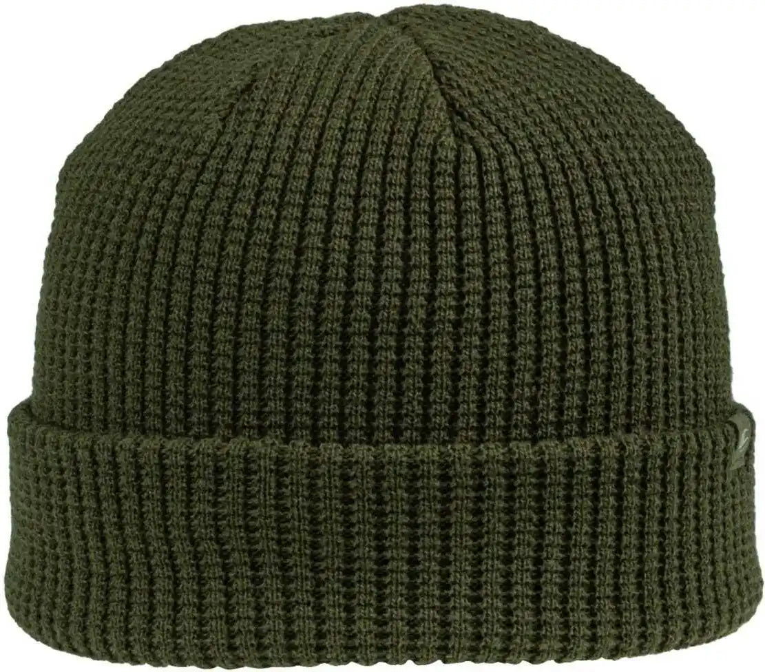 Oc Sports Oc808 Acrylic Waffle Knit Cuff Beanie - Olive - one Size Fits Most