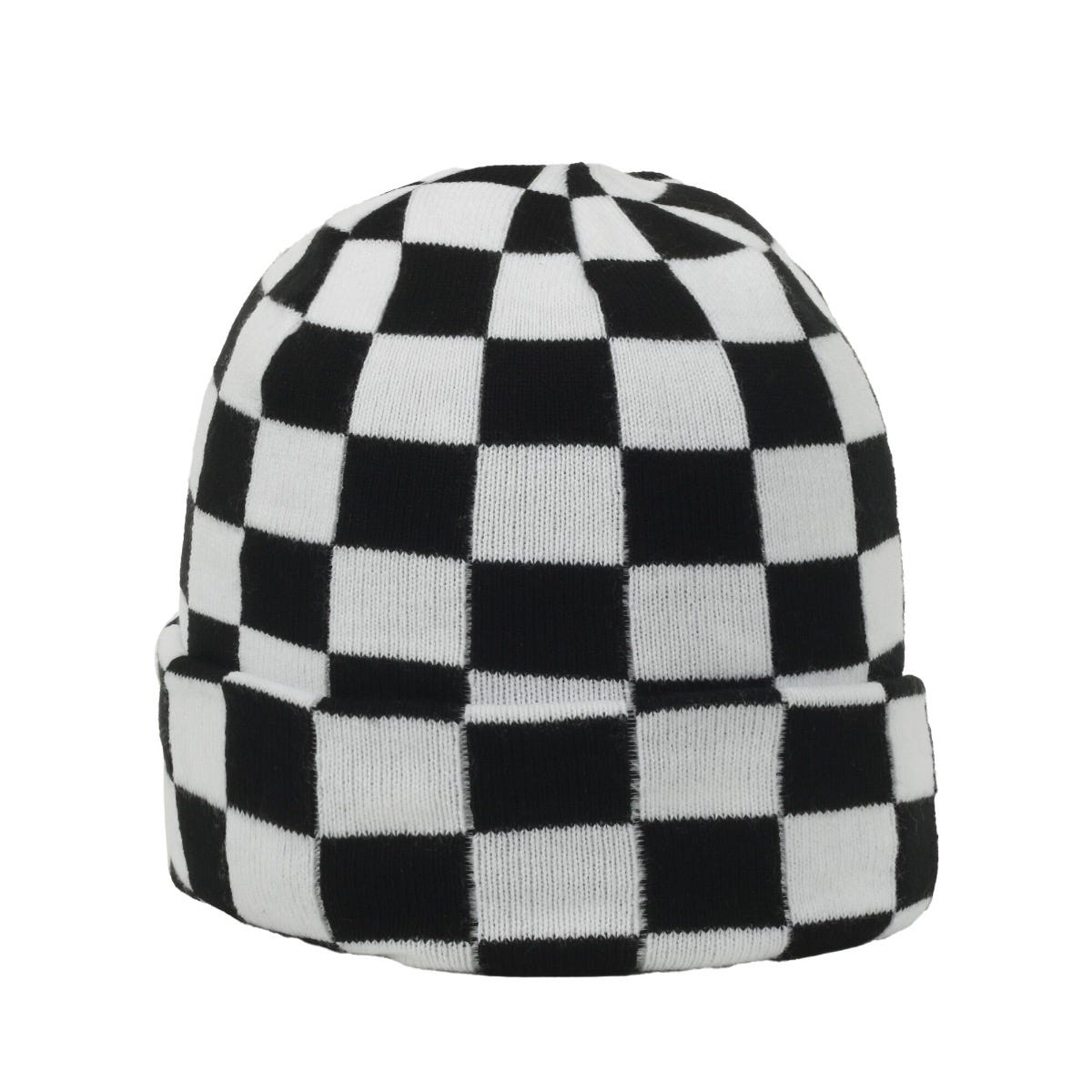 Oc Sports Oc810 Acrylic Cuffed Knit Beanie - Black White